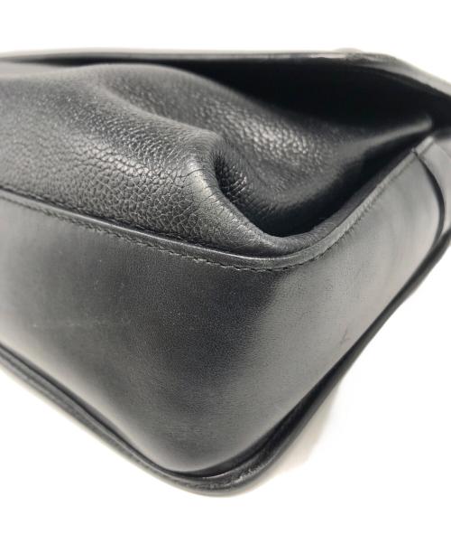 GUCCI（グッチ）GUCCI (グッチ) オールドレザーショルダーバッグ ブラックの古着・服飾アイテム