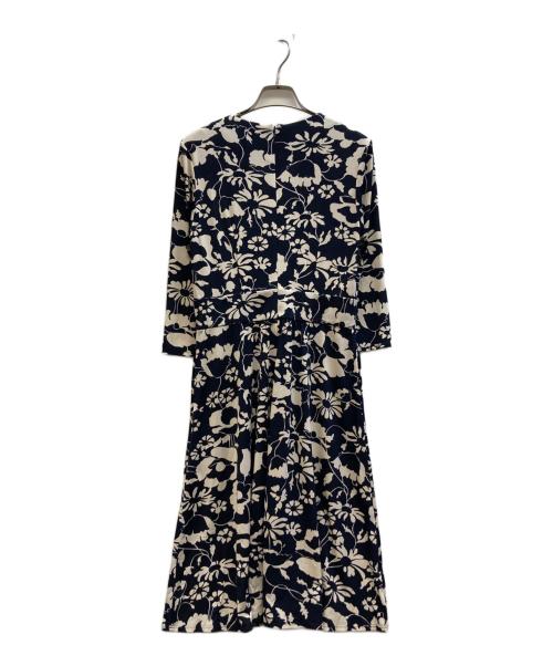 kay me（ケイミー）kay me (ケイミー) ブルーフォンセラフラワーギャザーワンピース ネイビー サイズ:9の古着・服飾アイテム