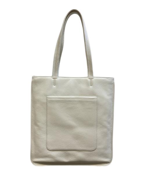 WAKO（ワコー）WAKO (ワコー) レザートートバッグ ホワイトの古着・服飾アイテム