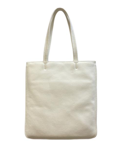 WAKO（ワコー）WAKO (ワコー) レザートートバッグ ホワイトの古着・服飾アイテム