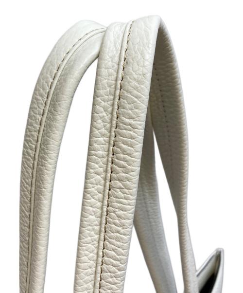 WAKO（ワコー）WAKO (ワコー) レザートートバッグ ホワイトの古着・服飾アイテム