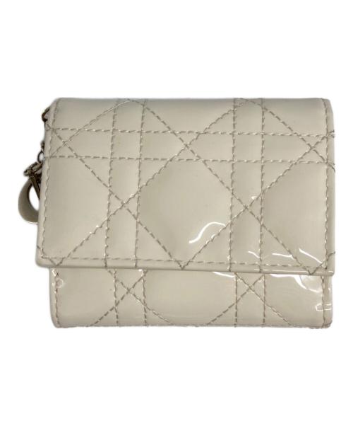 Christian Dior（クリスチャン ディオール）Christian Dior (クリスチャン ディオール) 3つ折り財布 ホワイトの古着・服飾アイテム