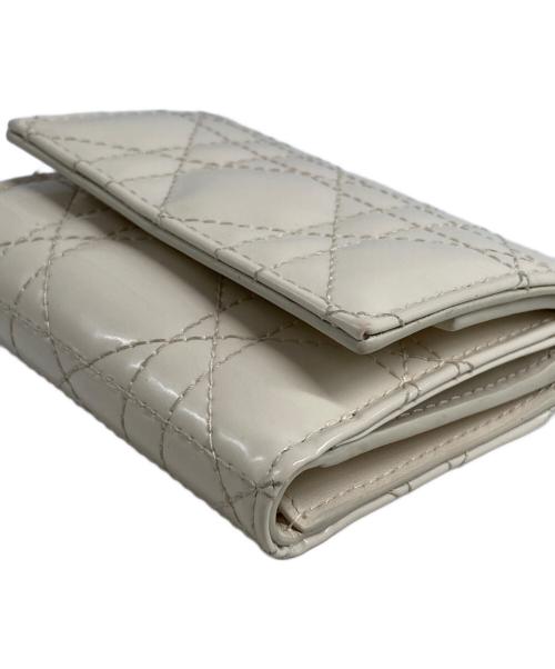 Christian Dior（クリスチャン ディオール）Christian Dior (クリスチャン ディオール) 3つ折り財布 ホワイトの古着・服飾アイテム