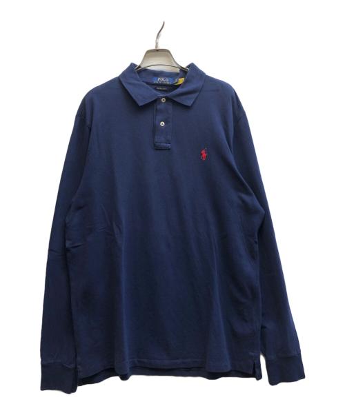 POLO RALPH LAUREN（ポロ・ラルフローレン）POLO RALPH LAUREN (ポロ・ラルフローレン) 長袖ポロシャツ ネイビー サイズ:Lの古着・服飾アイテム