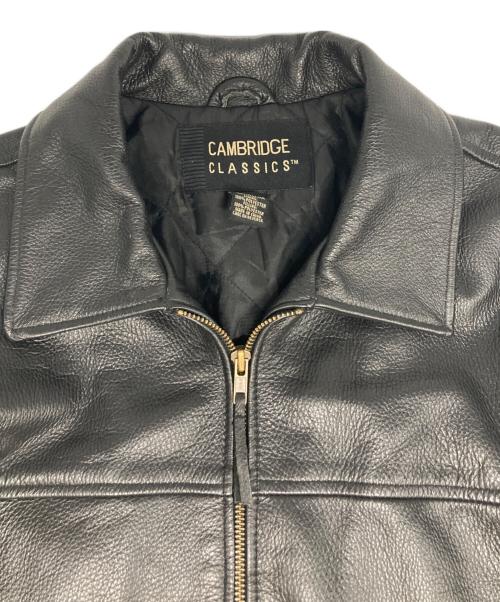Cambridge Classics（ケンブリッジ・クラシックス）CAMBRIDGE CLASSICS (ケンブリッジ・クラシックス) レザージャケット ブラック サイズ:Ⅼの古着・服飾アイテム