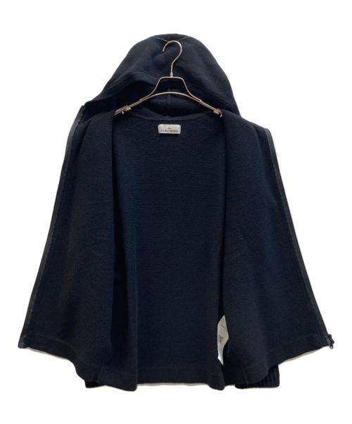 STONE ISLAND（ストーンアイランド）STONE ISLAND (ストーンアイランド) MAGLIA ラムウール フード付き ジップセーター ブラック サイズ:XLの古着・服飾アイテム