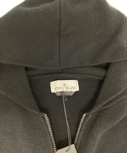 STONE ISLAND（ストーンアイランド）STONE ISLAND (ストーンアイランド) MAGLIA ジップニットパーカー ブラック サイズ:XL 未使用品の古着・服飾アイテム