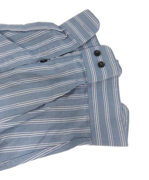 MIYAKE DESIGN STUDIO（ミヤケ デザイン スタジオ）MIYAKE DESIGN STUDIO (ミヤケ デザイン スタジオ) BARNEYS NEWYORK (バーニーズ・ニューヨーク) ストライプシャツ ブルー サイズ:Ⅿの古着・服飾アイテム