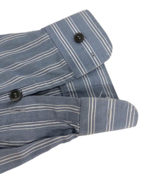 MIYAKE DESIGN STUDIO（ミヤケ デザイン スタジオ）MIYAKE DESIGN STUDIO (ミヤケ デザイン スタジオ) BARNEYS NEWYORK (バーニーズ・ニューヨーク) ストライプシャツ ブルー サイズ:Ⅿの古着・服飾アイテム