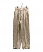 FARAHファーラー）の古着「スリータックワイドパンツ」｜ベージュ