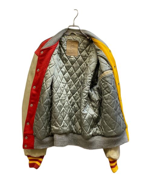 Golden Bear（ゴールデンベア）Golden Bear (ゴールデンベア) スタジャン レッド×イエロー サイズ:Ⅼの古着・服飾アイテム