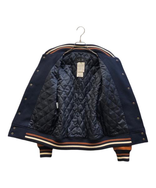 BURBERRY BLACK LABEL（バーバリーブラックレーベル）BURBERRY BLACK LABEL (バーバリーブラックレーベル) スタジャン ネイビー×ブラウン サイズ:Ⅿの古着・服飾アイテム