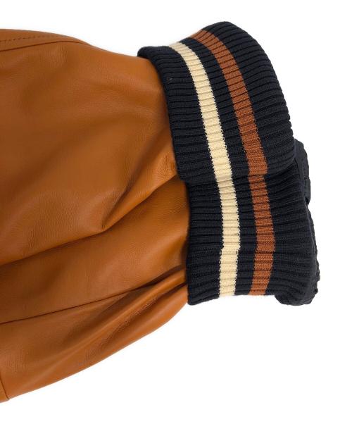 BURBERRY BLACK LABEL（バーバリーブラックレーベル）BURBERRY BLACK LABEL (バーバリーブラックレーベル) スタジャン ネイビー×ブラウン サイズ:Ⅿの古着・服飾アイテム