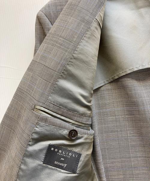 BOGLIOLI（ボリオリ）BOGLIOLI (ボリオリ) BEAMS F (ビームスエフ) 別注 3Bチェックテーラードジャケット グレー サイズ:48の古着・服飾アイテム