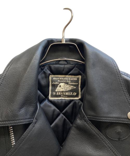 AndFamily（アンドファミリー）AndFamily (アンドファミリー) ダブルライダースジャケット ブラック サイズ:-の古着・服飾アイテム