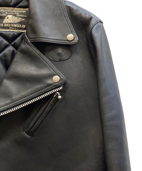 AndFamily（アンドファミリー）AndFamily (アンドファミリー) ダブルライダースジャケット ブラック サイズ:-の古着・服飾アイテム