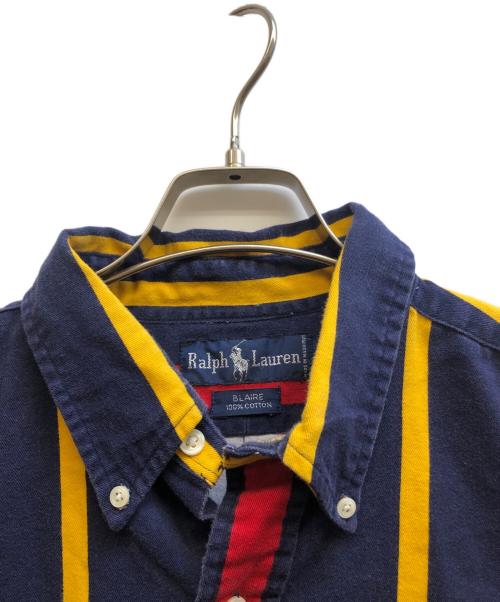 RALPH LAUREN（ラルフローレン）RALPH LAUREN (ラルフローレン) BLAIRE ストライプシャツ ネイビー サイズ:Lの古着・服飾アイテム