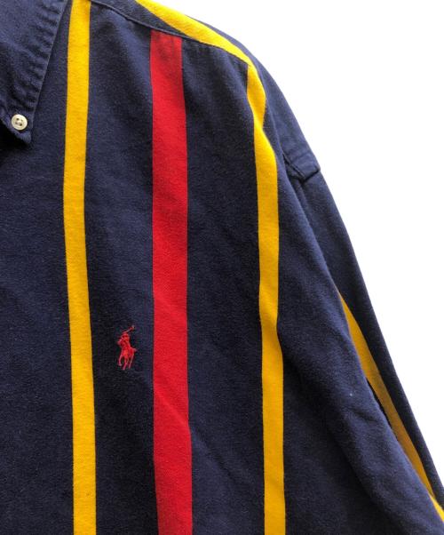 RALPH LAUREN（ラルフローレン）RALPH LAUREN (ラルフローレン) BLAIRE ストライプシャツ ネイビー サイズ:Lの古着・服飾アイテム