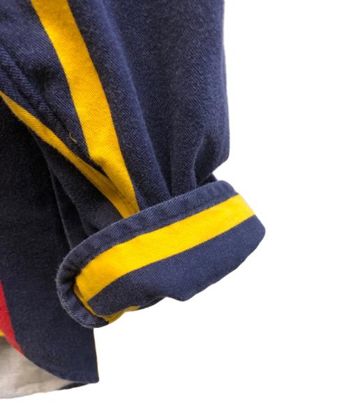 RALPH LAUREN（ラルフローレン）RALPH LAUREN (ラルフローレン) BLAIRE ストライプシャツ ネイビー サイズ:Lの古着・服飾アイテム