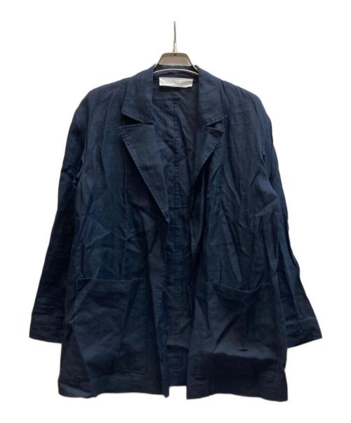 GALERIE VIE（ギャルリーヴィー）GALERIE VIE (ギャルリーヴィー) リネンポプリン シャツジャケット/23-07-41-07222 ネイビー サイズ:Freeの古着・服飾アイテム