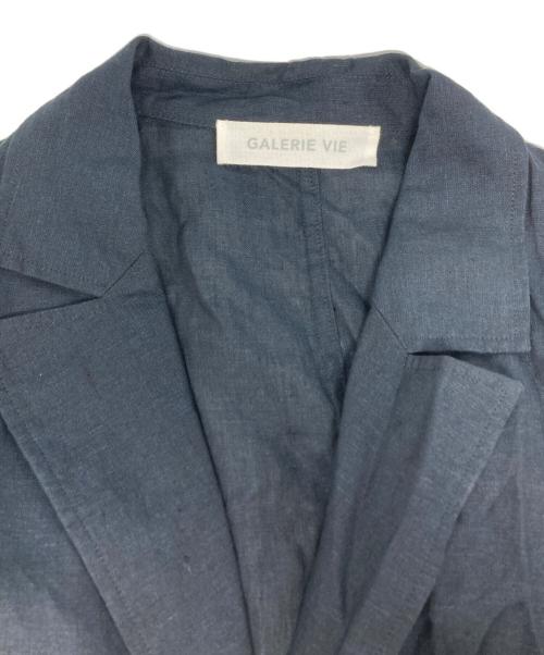 GALERIE VIE（ギャルリーヴィー）GALERIE VIE (ギャルリーヴィー) リネンポプリン シャツジャケット/23-07-41-07222 ネイビー サイズ:Freeの古着・服飾アイテム
