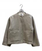 ADOREアドーア）の古着「ウールフォギーツイルジャケット」｜アイボリー