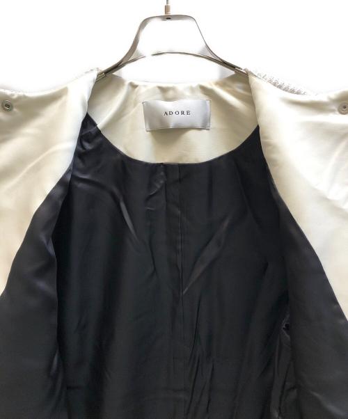 ADORE（アドーア）ADORE (アドーア) ウールフォギーツイルジャケット アイボリー サイズ:38 未使用品の古着・服飾アイテム