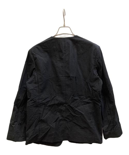 GALERIE VIE（ギャルリーヴィー）GALERIE VIE (ギャルリーヴィー) コットンサッカー ノーカラージャケット ブラック サイズ:Freeの古着・服飾アイテム