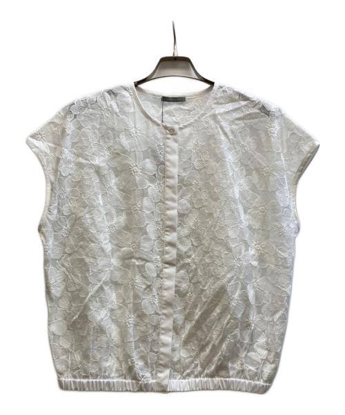theory luxe（セオリーリュクス）theory luxe (セオリーリュクス) レースブラウス/03-5208223-113-038 ホワイト サイズ:38 未使用品の古着・服飾アイテム