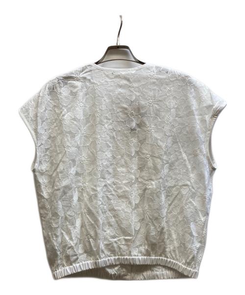 theory luxe（セオリーリュクス）theory luxe (セオリーリュクス) レースブラウス/03-5208223-113-038 ホワイト サイズ:38 未使用品の古着・服飾アイテム
