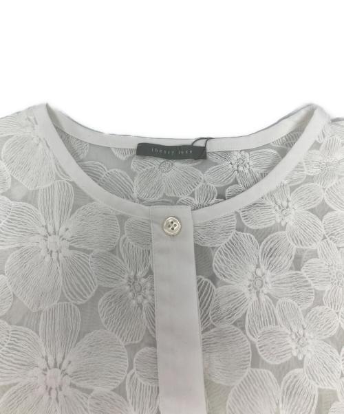 theory luxe（セオリーリュクス）theory luxe (セオリーリュクス) レースブラウス/03-5208223-113-038 ホワイト サイズ:38 未使用品の古着・服飾アイテム