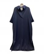 BEARDSLEYビアズリー）の古着「バックオープンシャツワンピース/BEZ1051409A0005」｜ネイビー