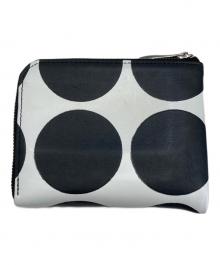 kawa-kawa（カワカワ）の古着「水玉プリントレザーカードケース」｜ホワイト×ブラック