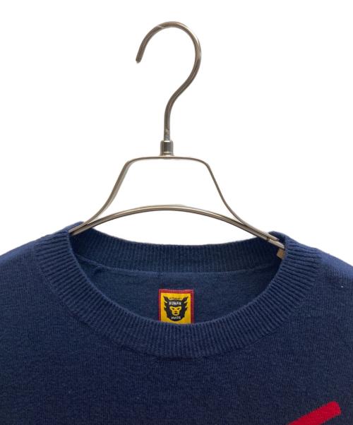 HUMAN MADE（ヒューマンメイド）HUMAN MADE (ヒューマンメイド) ハートロゴニット ネイビー サイズ:Mの古着・服飾アイテム