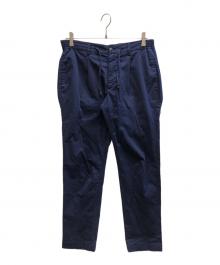 giab's ARCHIVIO（ジャブス アルキヴィオ）の古着「サキソニー 1プリーツ ドローコード スラックス」｜ネイビー