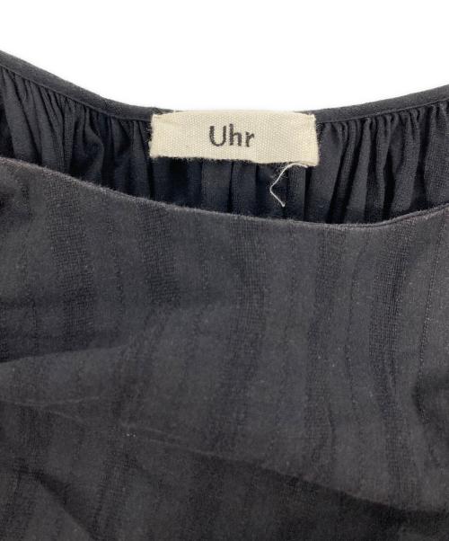Uhr（ウーア）Uhr (ウーア) Puff Sleeve Back Open Dress/21SSUhr-OP198 ブラック サイズ:36の古着・服飾アイテム
