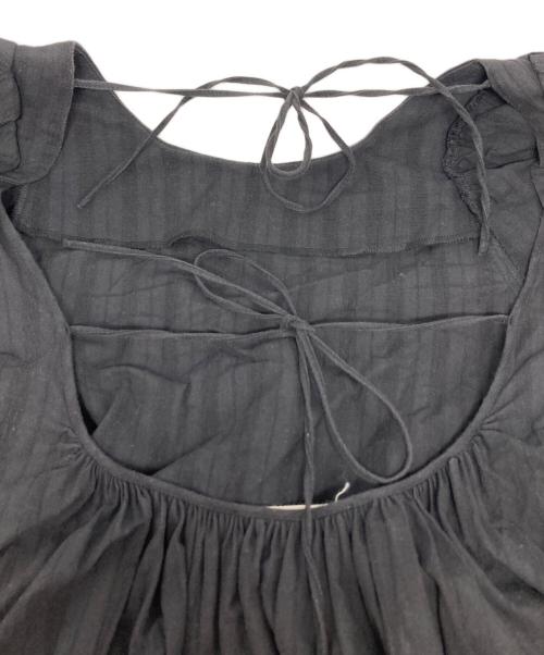 Uhr（ウーア）Uhr (ウーア) Puff Sleeve Back Open Dress/21SSUhr-OP198 ブラック サイズ:36の古着・服飾アイテム