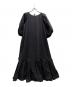 Uhr（ウーア）の古着「Puff Sleeve Back Open Dress/21SSUhr-OP198」｜ブラック