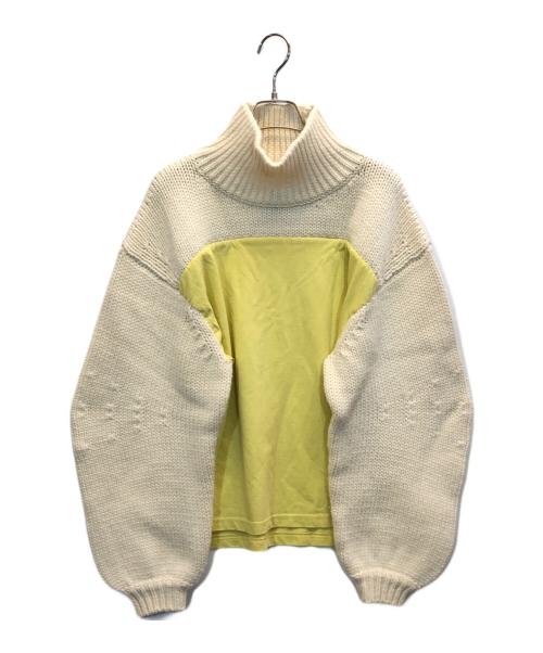 nagonstans（ナゴンスタンス）nagonstans (ナゴンスタンス) 異素材コンビニット ホワイト サイズ:38の古着・服飾アイテム