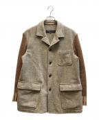 COMME des GARCONS HOMME PLUSコムデギャルソンオムプリュス）の古着「ニット切替テーラードジャケット」｜グレー