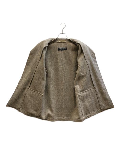 COMME des GARCONS HOMME PLUS（コムデギャルソンオムプリュス）COMME des GARCONS HOMME PLUS (コムデギャルソンオムプリュス) ニット切替テーラードジャケット グレー サイズ:Mの古着・服飾アイテム