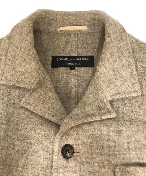 COMME des GARCONS HOMME PLUS（コムデギャルソンオムプリュス）COMME des GARCONS HOMME PLUS (コムデギャルソンオムプリュス) ニット切替テーラードジャケット グレー サイズ:Mの古着・服飾アイテム
