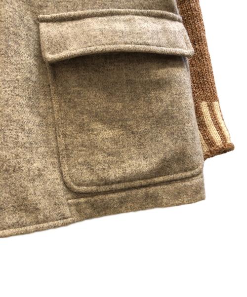 COMME des GARCONS HOMME PLUS（コムデギャルソンオムプリュス）COMME des GARCONS HOMME PLUS (コムデギャルソンオムプリュス) ニット切替テーラードジャケット グレー サイズ:Mの古着・服飾アイテム