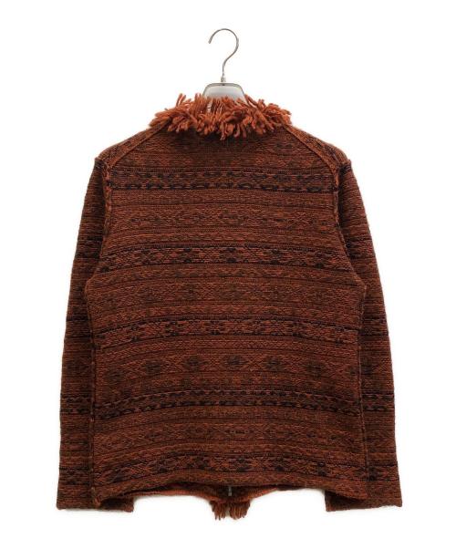 COMME des GARCONS HOMME PLUS（コムデギャルソンオムプリュス）COMME des GARCONS HOMME PLUS (コムデギャルソンオムプリュス) フリルジップニット オレンジ サイズ:-の古着・服飾アイテム