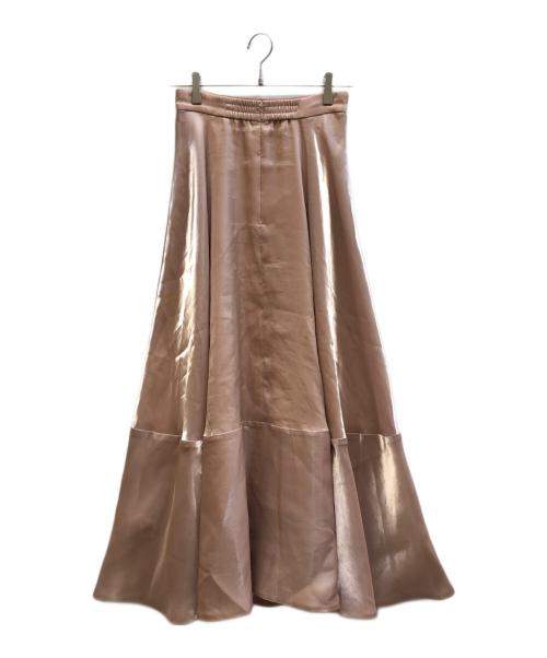 anuans（アニュアンス）anuans (アニュアンス) シャイニーシアーサテンフレアスカート ピンク サイズ:Mの古着・服飾アイテム
