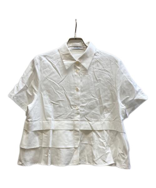 TOMORROW LAND（トゥモローランド）TOMORROW LAND (トゥモローランド) タイプライターダブルクロス アシンメトリックフリルシャツ/39-01-41-01003 ホワイト サイズ:Freeの古着・服飾アイテム