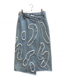 christian wijnants（クリスチャン ワイナンツ）の古着「カットジャガード デニムスカート」｜インディゴ