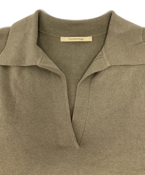 Curensology（カレンソロジー）Curensology (カレンソロジー) ポロニット/CL06079ER-00 オリーブ サイズ:Freeの古着・服飾アイテム