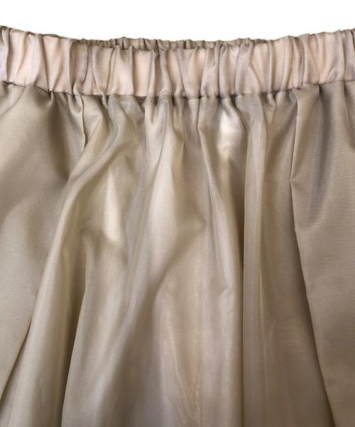 Curensology（カレンソロジー）Curensology (カレンソロジー) タックギャザー ロングスカート ベージュ サイズ:Freeの古着・服飾アイテム