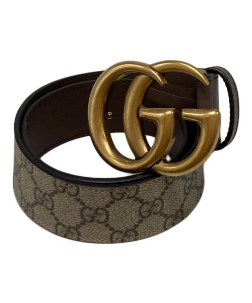 GUCCI（グッチ）GUCCI (グッチ) GGモーメントベルト ブラウン サイズ:75・30の古着・服飾アイテム